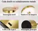 Lámpara De Mesa Tactil Metalica Led 3 Modos Inalambrica