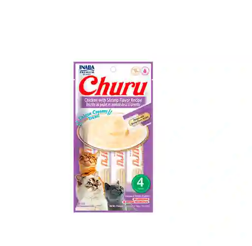 Churu For Cat Chicken Chicken With Shrimp Flavor 4 Unds X 14 Gr