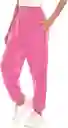 Joggers Deportivos Bolsillos De Cremallera Color Rosado