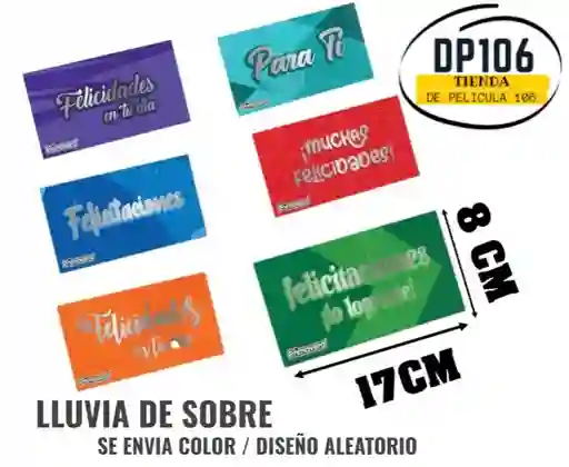 Sobre Lluvia De Sobre – Tarjeta De Felicitacion