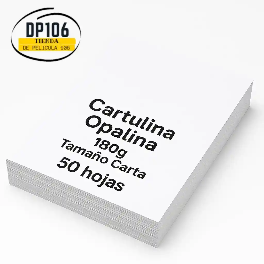Paquete Cartulina Opalina Blanca X 50 Hojas – 180g – Tamaño Carta