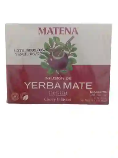 Yerba Mate En Saquitos Con Cereza (caja X 20 Unidades) Matena
