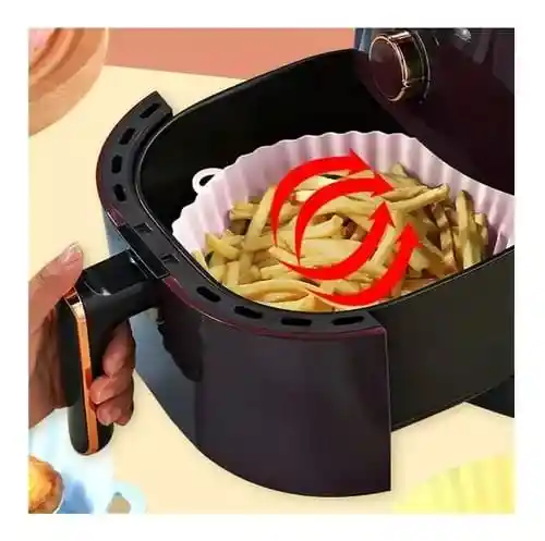 Molde De Silicona Reutilizable Para Air Fryer Resistente Al Calor, Antiadherente Y Fácil De Limpiar X1 Unidad