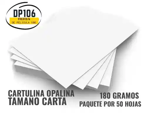 Paquete Cartulina Opalina Blanca X 50 Hojas – 180g – Tamaño Carta