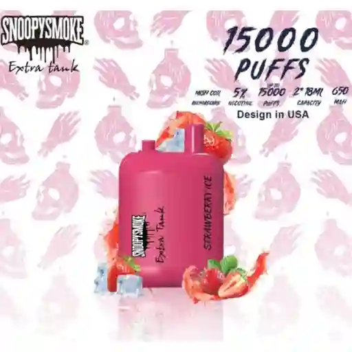 Snoopy Smoke 15k Puff Strawberry Ice