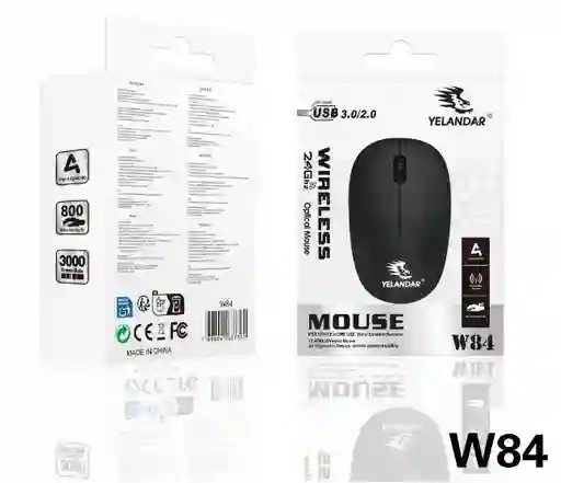Mouse Weibo W-84 Inalámbrico Usb 3200 Dpi, Ergonómico, Liviano Y Preciso, Ideal Para Oficina, Estudiantes Y Tareas Diarias A Bajo Cost