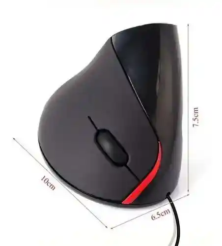 Mouse Vertical Ergonómico 5 Botones Alámbrico Usb Con Sensor Óptico, Ideal Para Reducir Dolor Y Mejorar Postura
