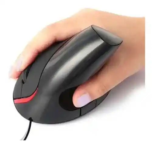 Mouse Vertical Ergonómico 5 Botones Alámbrico Usb Con Sensor Óptico, Ideal Para Reducir Dolor Y Mejorar Postura