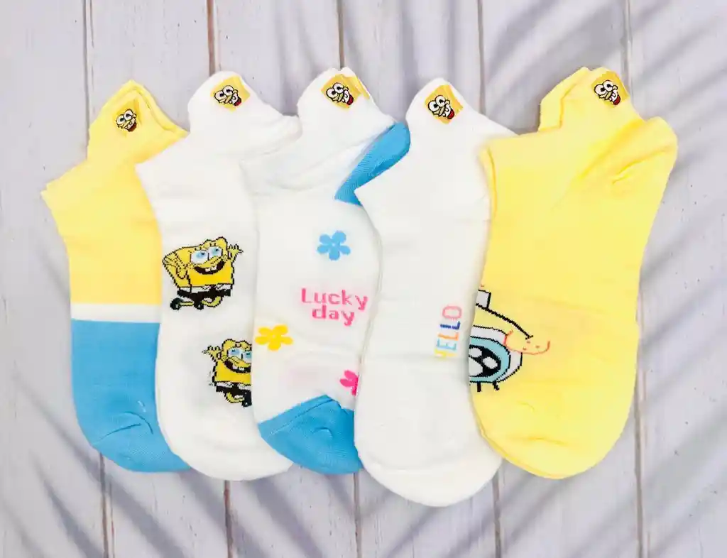 Medias Tobilleras Edicion Bob Esponja