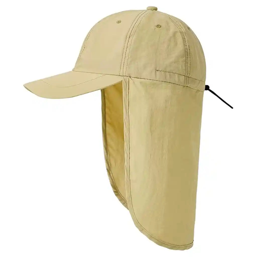 Gorra O Cachucha Safari Tapa Cuello En Dril Uni Color Beige