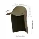 Gorra O Cachucha Safari Tapa Cuello En Dril Uni Color Beige