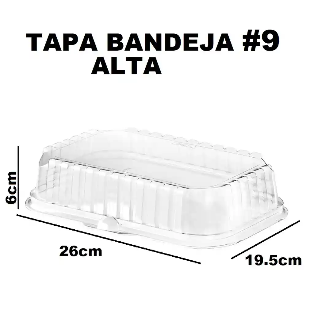 Tapa Domo Para Bandeja Espumada #9 Altura 6cm Trasparente