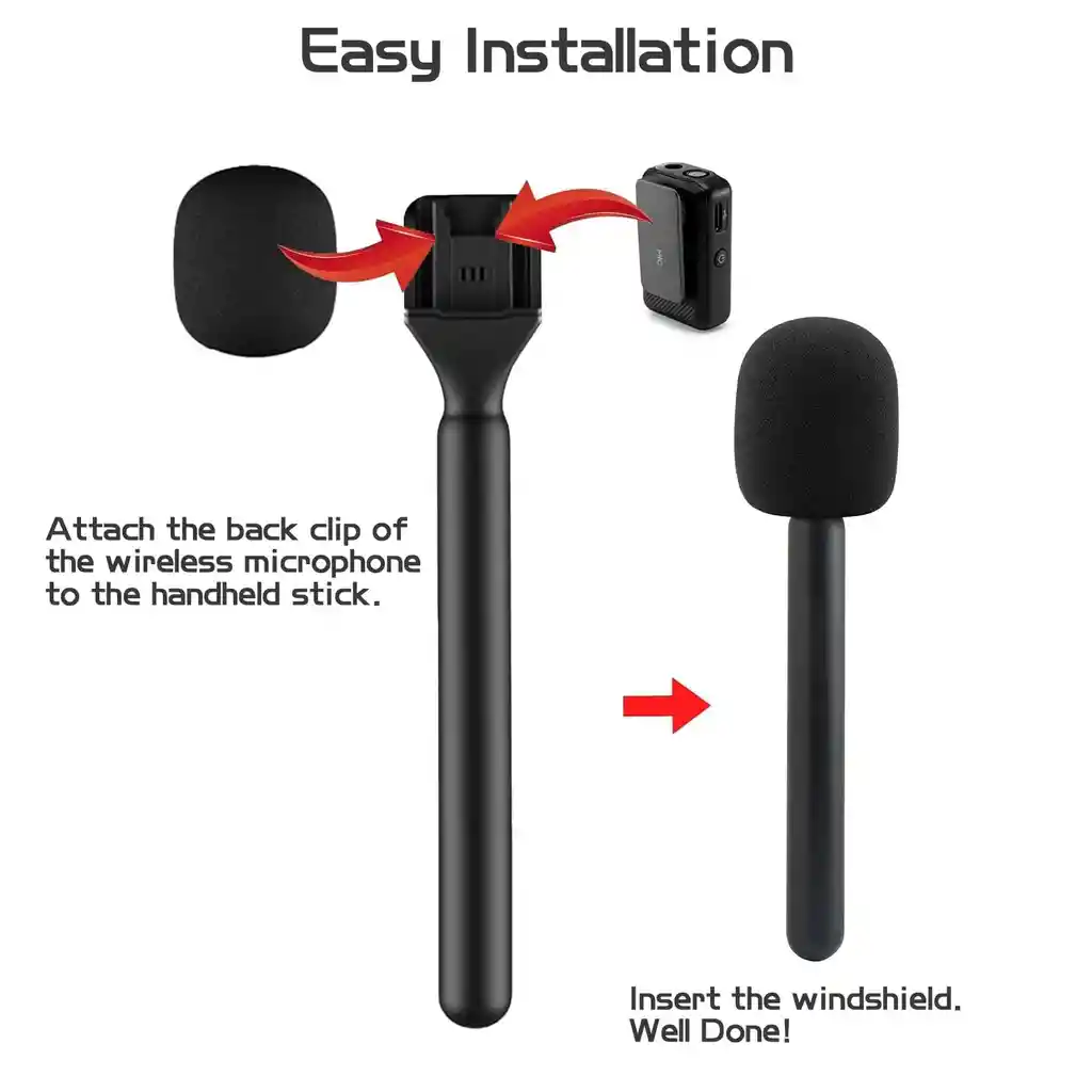 Microfono Inalambrico 2 En 1 Para Crear Videos Compatible Ios/android