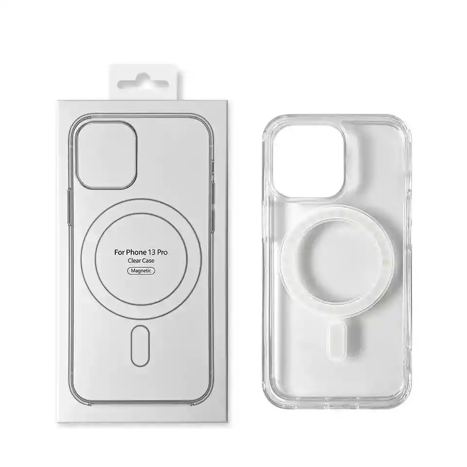 Funda Magsafe Para Iphone 13 Magnetic De Color Transparente