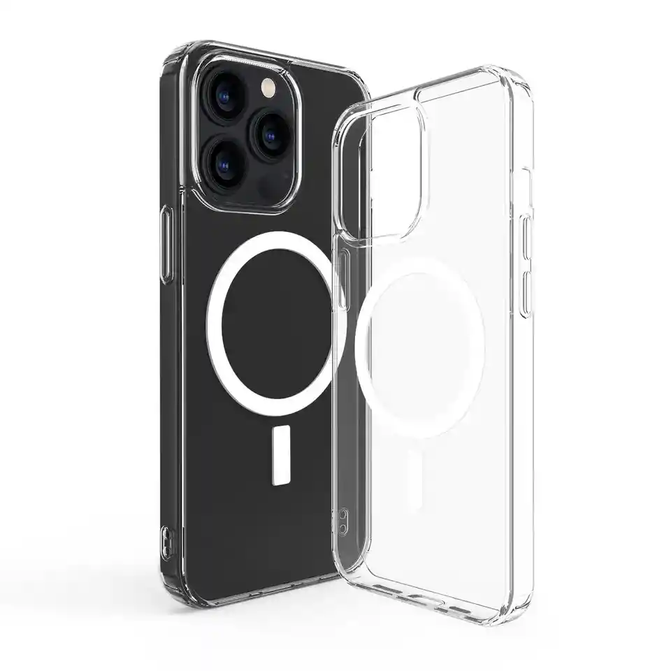 Funda Magsafe Para Iphone 13 Magnetic De Color Transparente