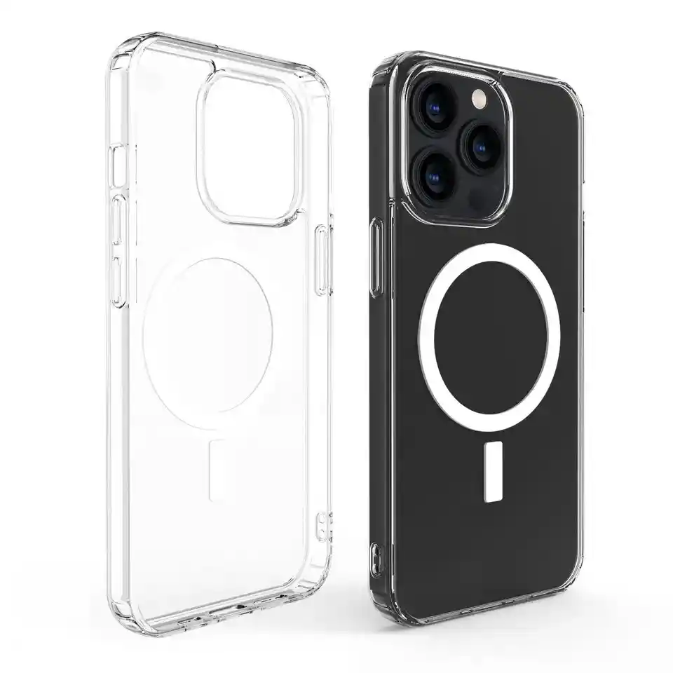 Funda Magsafe Para Iphone 13 Magnetic De Color Transparente