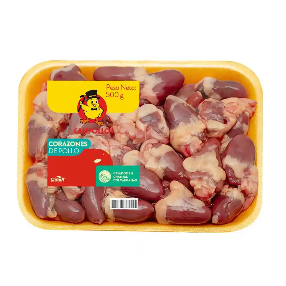 Bandeja De Corazones De Pollo Congelados