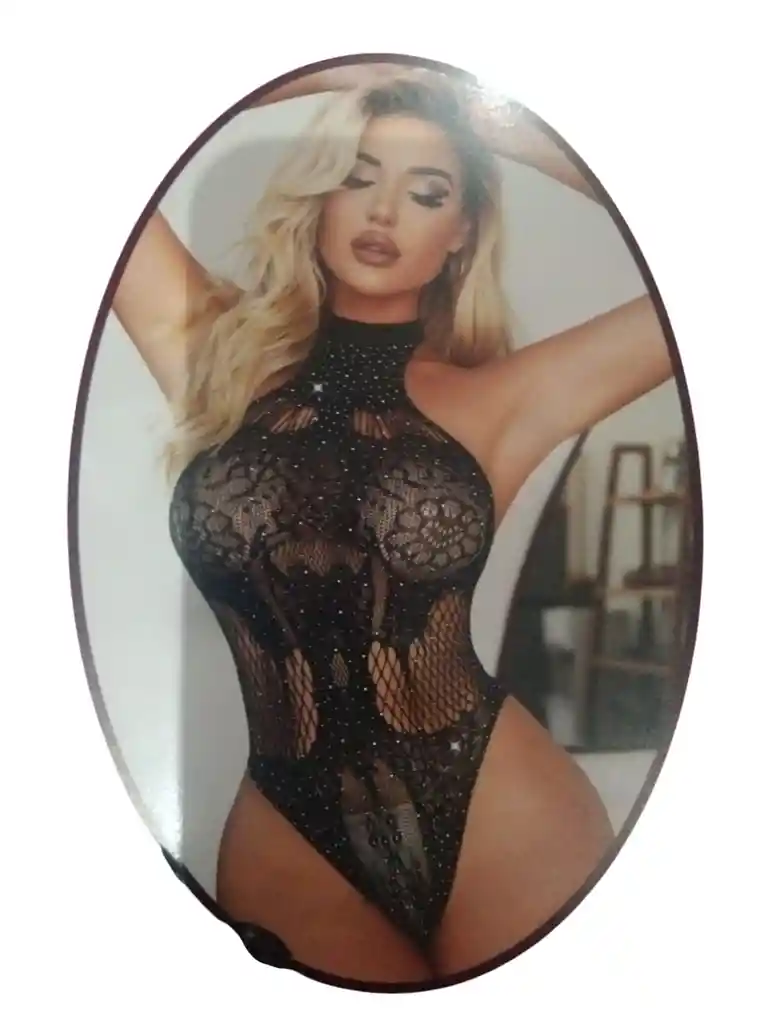 Lencería De Malla Brillante Para Mujer, Lencería Sexy De Malla Con Diamantes De Imitación,