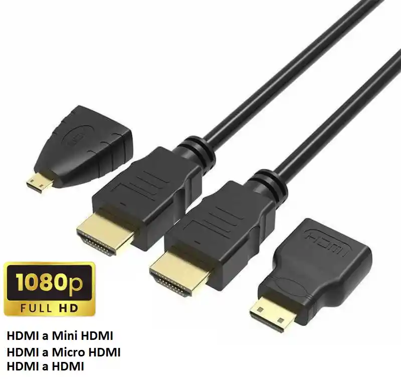 Cable Hdmi Kit 3 En1 Mini Hdmi Micro Hdmi Hdmi A Hdmi