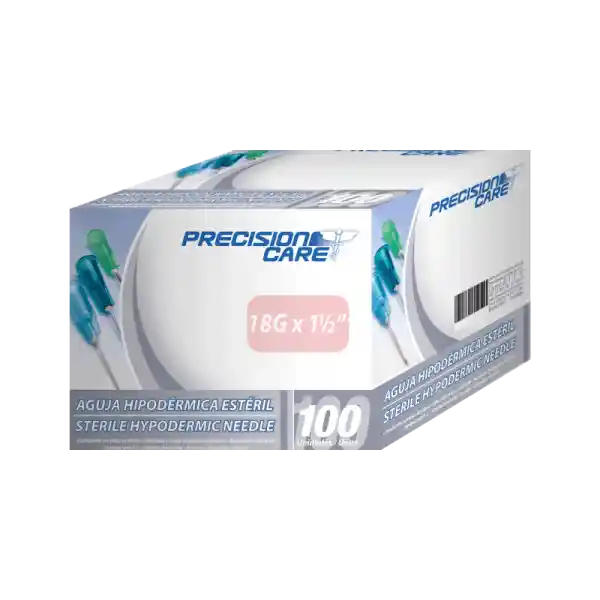 Aguja Hipodérmica Estéril Nipro 18g X 1 ½” (38 Mm)