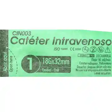 Catéter Intravenoso Alfasafe 18g × 1¼″ (32 mm)