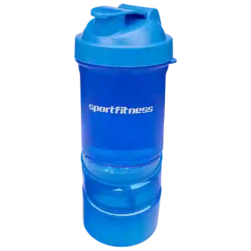 Shaker Con Compartimientos 400ml Azul
