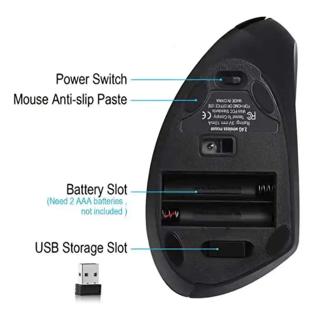 Mouse Inalámbrico Vertical Ergonómico Yelandar