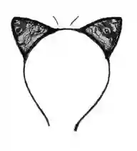 Diadema Orejas De Gato, Con Encaje - Halloween