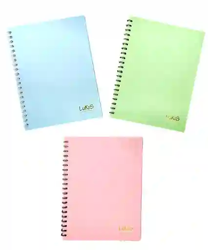 Cuaderno Argollado 80 Hojas Cuadriculado Lukis Diseños Surtidos Para Mujer Pasta Dura