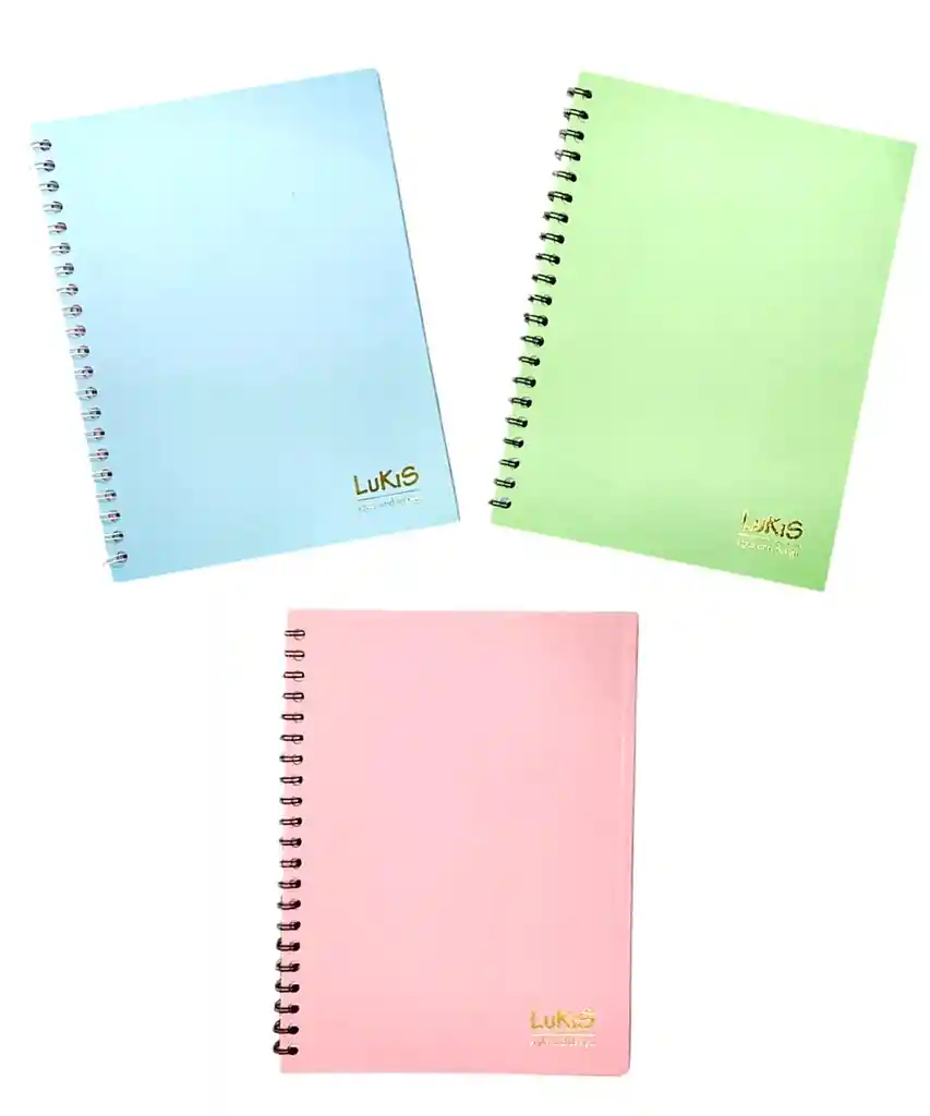 Cuaderno Argollado 80 Hojas Cuadriculado Lukis Diseños Surtidos Para Mujer Pasta Dura
