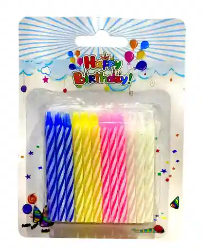Vela Colores Surtidos X 24 Unidades