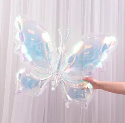 Bomba Globo Metalico Diseño De Mariposa Color Tornasol 72cm X 98cm
