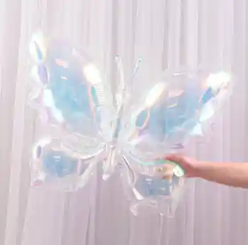 Bomba Globo Metalico Diseño De Mariposa Color Rosado 72cm X 98cm