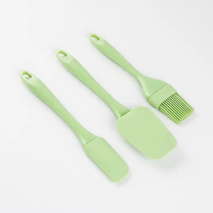 Utensilios Expressions Set X3 En Silicona Verde
