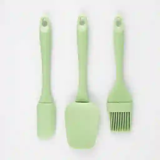 Utensilios Expressions Set X3 En Silicona Verde