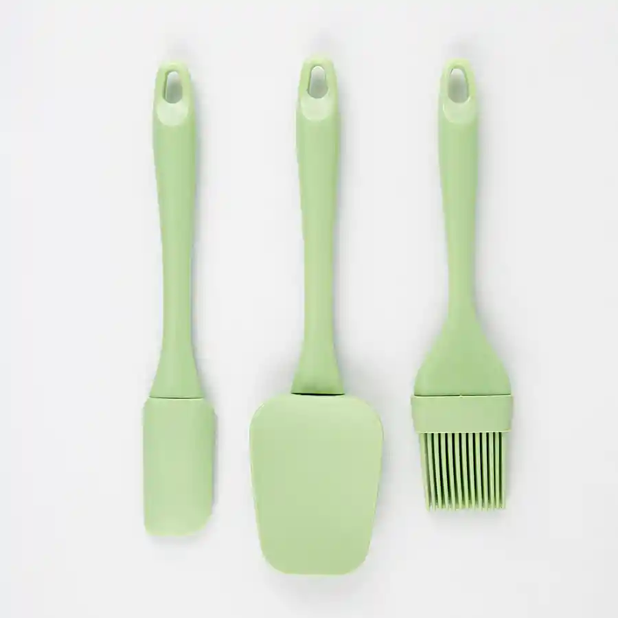 Utensilios Expressions Set X3 En Silicona Verde