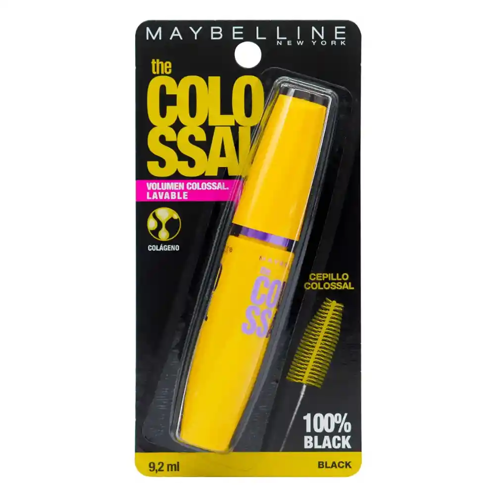 Pestañina Maybelline Colossal Volumen Lavable 100% Negro