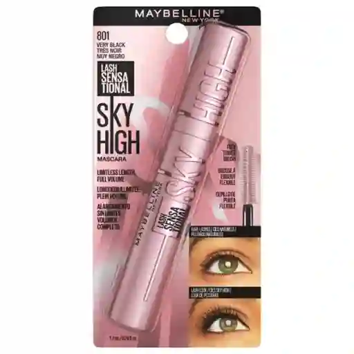 Pestañina Maybelline Lash Sensational Sky High 801 Very Black