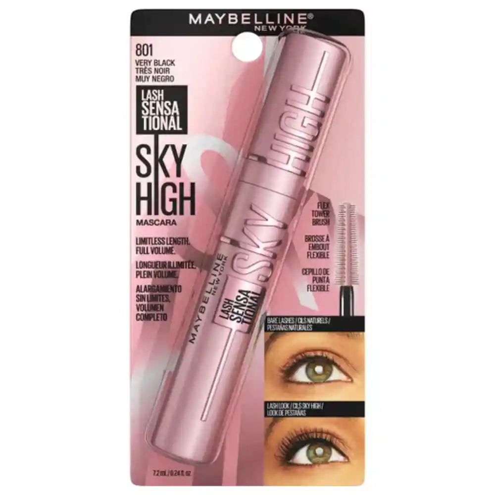 Pestañina Maybelline Lash Sensational Sky High 801 Very Black