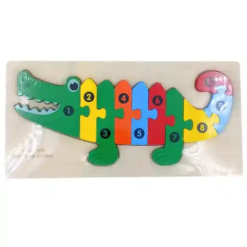 Rompecabezas Didactico - Cocodrilo Numeros, Mediano