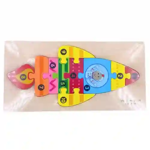 Rompecabezas Didactico - Cohete Numeros, Mediano