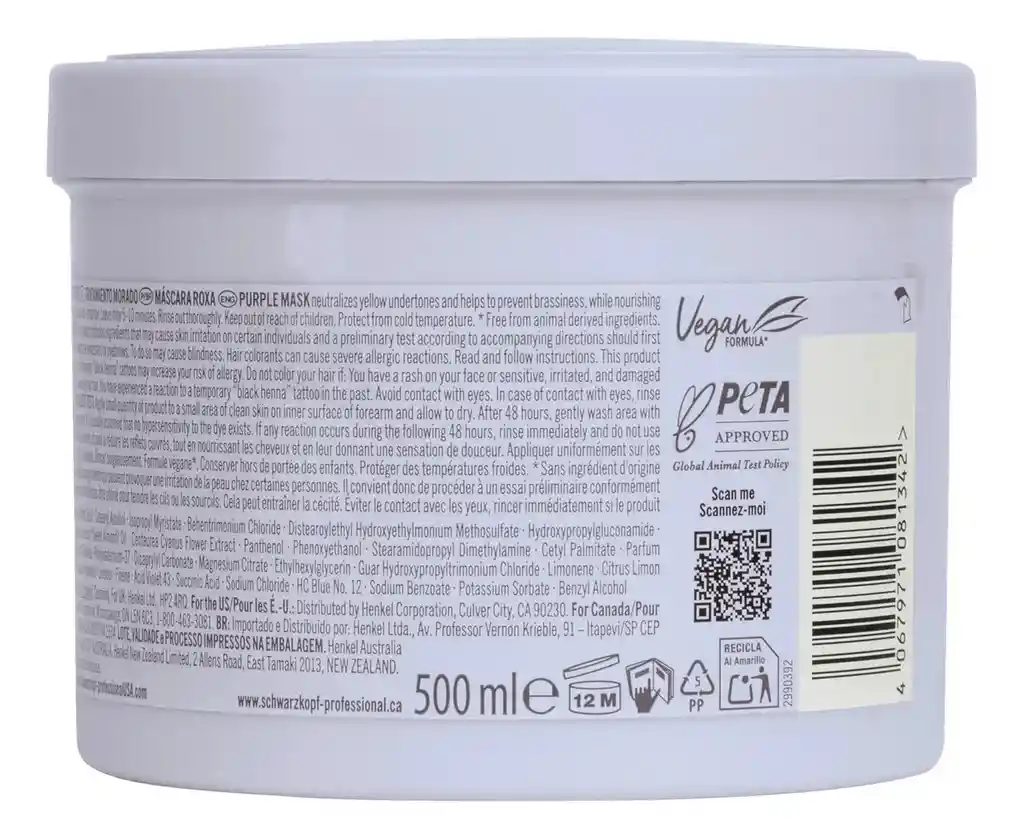 Blondme Mascarilla De Reparación Morado 500ml