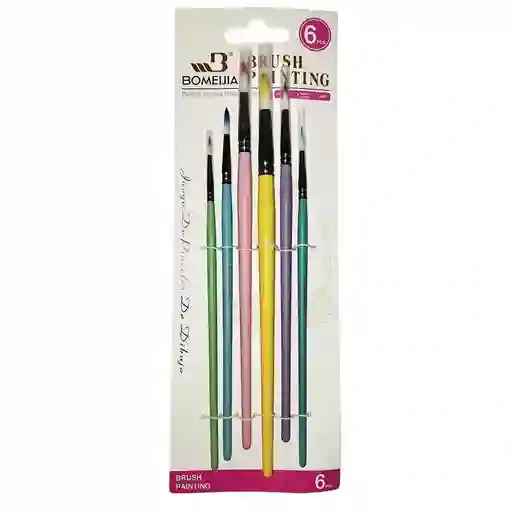 Pincel Colores X 6 Delineador Bomejia A0764r