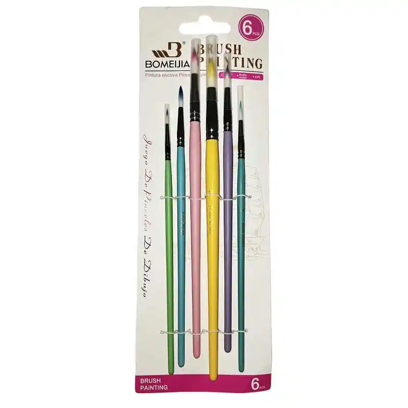Pincel Colores X 6 Delineador Bomejia A0764r