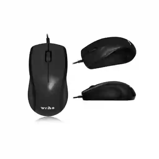 Mouse Weibo Alambrico Sensor Optico Raton Pc Portatil Cable Negro