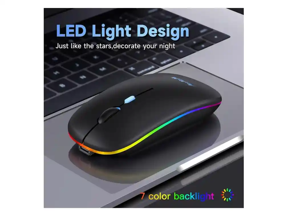 Mouse Raton Inalámbrico Bluetooth Pc Cell Tablet Recargable