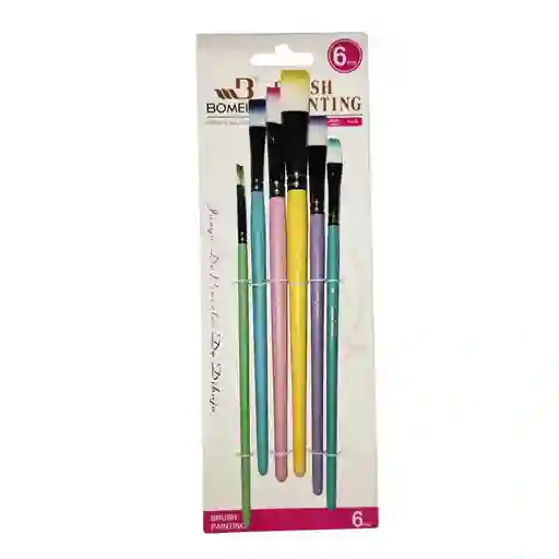Pincel Colores X 6 Plano Bomeji Aa0764f