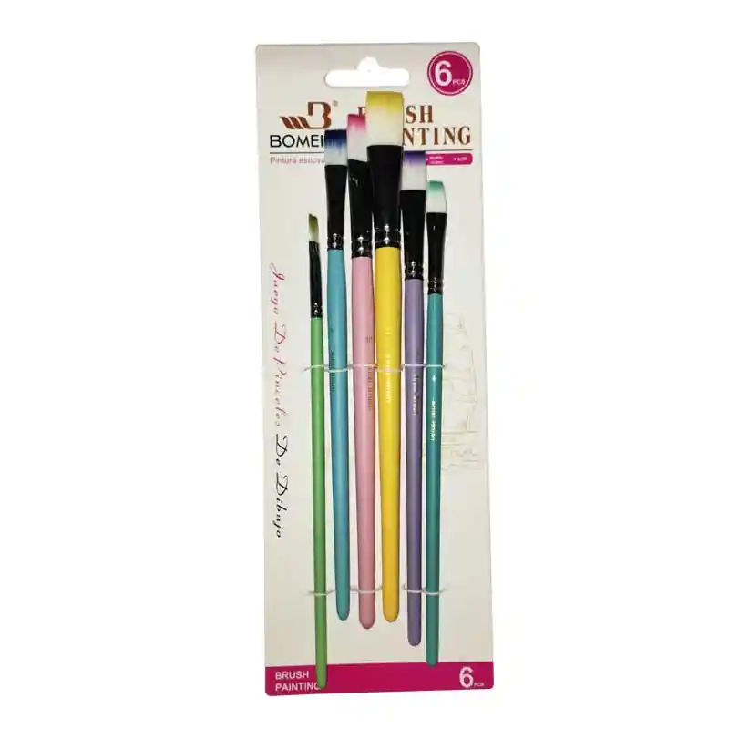 Pincel Colores X 6 Plano Bomeji Aa0764f