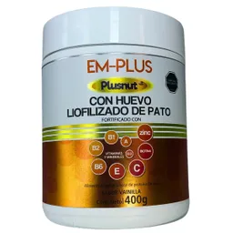 Plusnut Em-plus Con Huevo Liofilizado | Fortificado Con Vitaminas Y Minerales | Sabor Vainilla | Nutrición Completa - 400 G