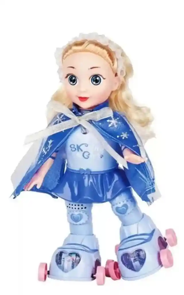 Muñeca Patinadora Luces Sonidos Juguete Niñas Azul